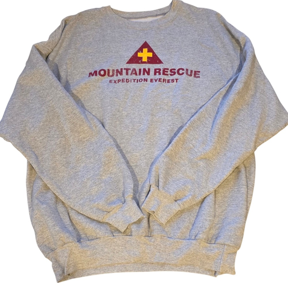 Disney Parks Animal‎ Kingdom Expedition Everest Crewneck Sweatshirt XL Gray 1112